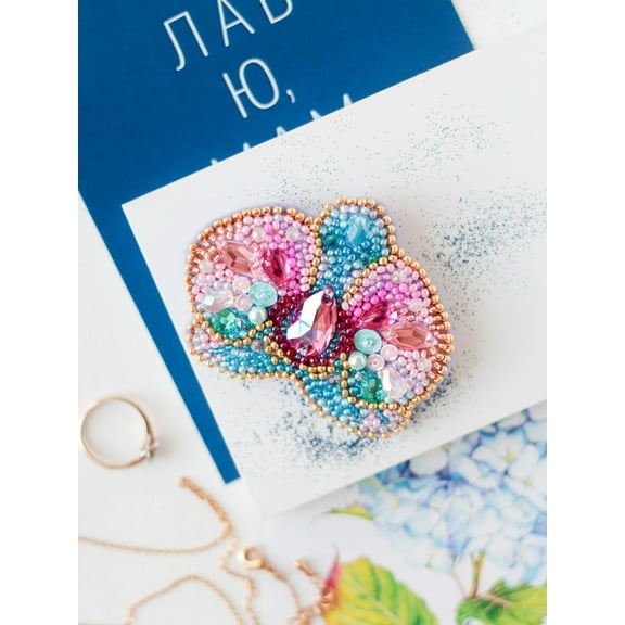 Bead Embroidery Decoration Kit Orchid AD-212