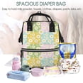 thumbnail image 4 of Yiaed Daisies Flowers Print Multi-Function Travel Backpack Nappy Bags, Nursing Bag, Fashion Mummy, Roomy Waterproof for Baby Care, Stylish and Durable, 4 of 5