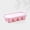 Pink, variant on Silicone Ice Cube Tray with Lid â 8 Square Food Grade Mold for Jelly Yogurt â Easy Release Freezer Ice Maker for â One Size (5.5 x 2.8 x 1.3 Inches)