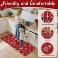 thumbnail image 6 of Christmas Kitchen Rugs Sets of 2 Piece, Red Merry Christmas Kitchen Mats for Floor, Xmas Trees Snowflake Mat, Non-Slip Washable Rug for Home, Winter Holiday Decor Rug 17x29 and 17x47 Inch, 6 of 8