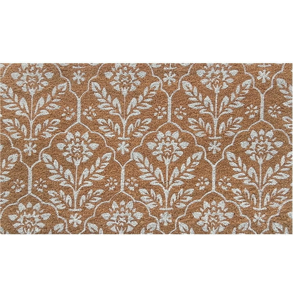 Briarwood Lane Elegant Floral Pattern Coir Doormat 18 x 30