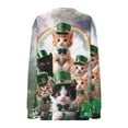 thumbnail image 5 of TaTaai Ladies St. Patrick's Day Print Long Sleeve Sweatshirt Fashion Loose Round Neck Casual Top Soft Comfortable for Daily Home Office Streetwear Gift, 5 of 5