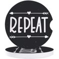 thumbnail image 1 of RYLABLUE Repeat Arrows Retro Blackboard Set of 6 Car Coaster for Drinks, Absorbent Ceramic Stone Coasters Cup Mat with Cork Base for Home Kitchen Room Coffee Table Bar Decor, 1 of 5