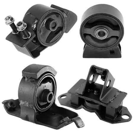 4M Auto Parts Rear Front & Right Engine Mounts With Left Automatic Transmission Mount 4PCS Set. Parts 2688 8233 8211 A6207. (SOHC)