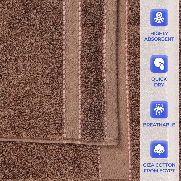 Superior Niles Giza Cotton 2-Piece Bath Sheet Set, Chocolate photo 3