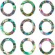 thumbnail image 1 of 25 piezas de concha de abulón natural ovalada para hacer collares, cabujones de concha de Paua, piedras preciosas sueltas para decoración del hogar, joyas, pendientes, pulseras, colgantes de fotos,, 1 of 7