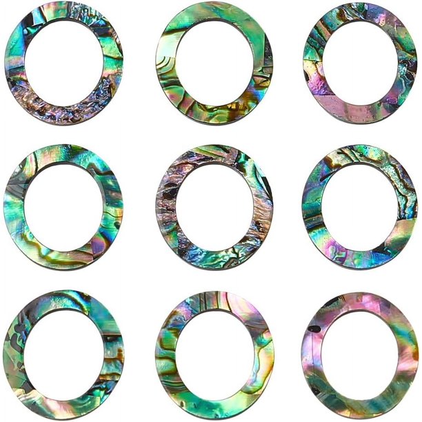 25 piezas de concha de abulón natural ovalada para hacer collares, cabujones de concha de Paua, piedras preciosas sueltas para decoración del hogar, joyas, pendientes, pulseras, colgantes de fotos,