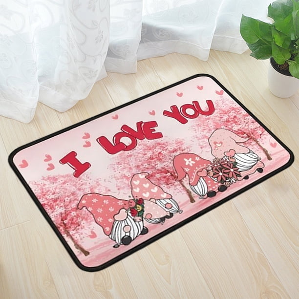 pstuiky Felpudo de San Valentín felpudo de bienvenida para exteriores para puerta de entrada regalo de San Valentín felpudo antideslizante