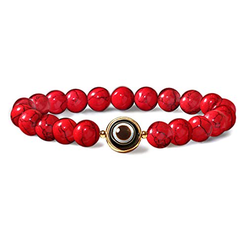 L&C Feng Shui Black Obsidian Bracelet - Natural Stone Wealth & Protection Bracelet With Evil Eye Agate For Men & Women