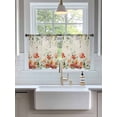 thumbnail image 3 of Sheer Curtains 54 Inch Length 2 Panels Set for Kitchen, Red Poppy Semi Sheer Curtains for Windows, Farmhouse Country Vintage Flower Leaf Plant Voile Window Treatments Rod Pocket Curtain, 3 of 7