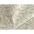 thumbnail image 3 of Ambesonne Floral Quilted Coverlet 3 Pcs, Blossom Silhouettes Creamy, King Size, Champagne Dark Tan, 3 of 4