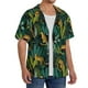 thumbnail image 2 of Fotbe Jungle Leopard Yellow Camisa Estampada de Manga Corta para Hombre, Casual de Verano, Estilo Playero, Sin Arrugas-XX-Large, 2 of 5