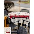 thumbnail image 4 of Outdoor Tablecloth with Umbrella Hole and Zipper, Valentine's Day Square Table Cloth 60x60 Inch Waterproof Tablecloth, Love Heart Roses Romantic Wooden Picnic Table Cover for Patio Camping, 4 of 7