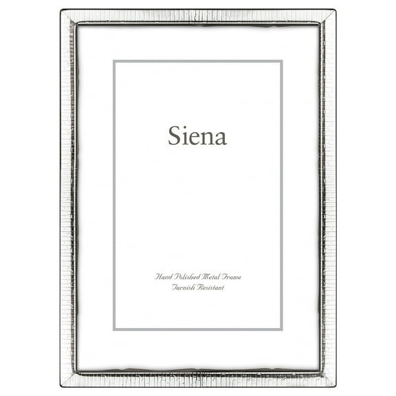 Siena Slim Crackled Frame Silver 4x6