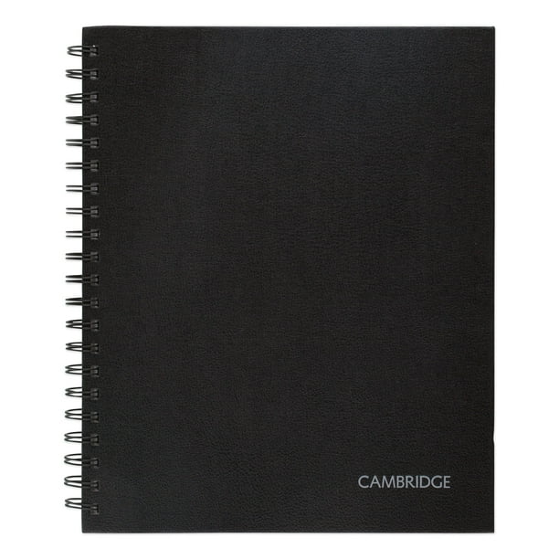 Mead Hardbound Notebook W/ Pocket, 1 Subject, Wide/legal Rule, Black