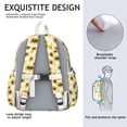 thumbnail image 5 of White Sunflower Backpack for School,Cute School Bag,Schoolbag with Adjustable Shoulder Straps & Padded Back,13.4"x11"x4.7", 5 of 6