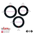 thumbnail image 4 of LeLuv Round Smooth Cock Ring | 32mm/37mm/42mm Black (3 Pack), 4 of 4