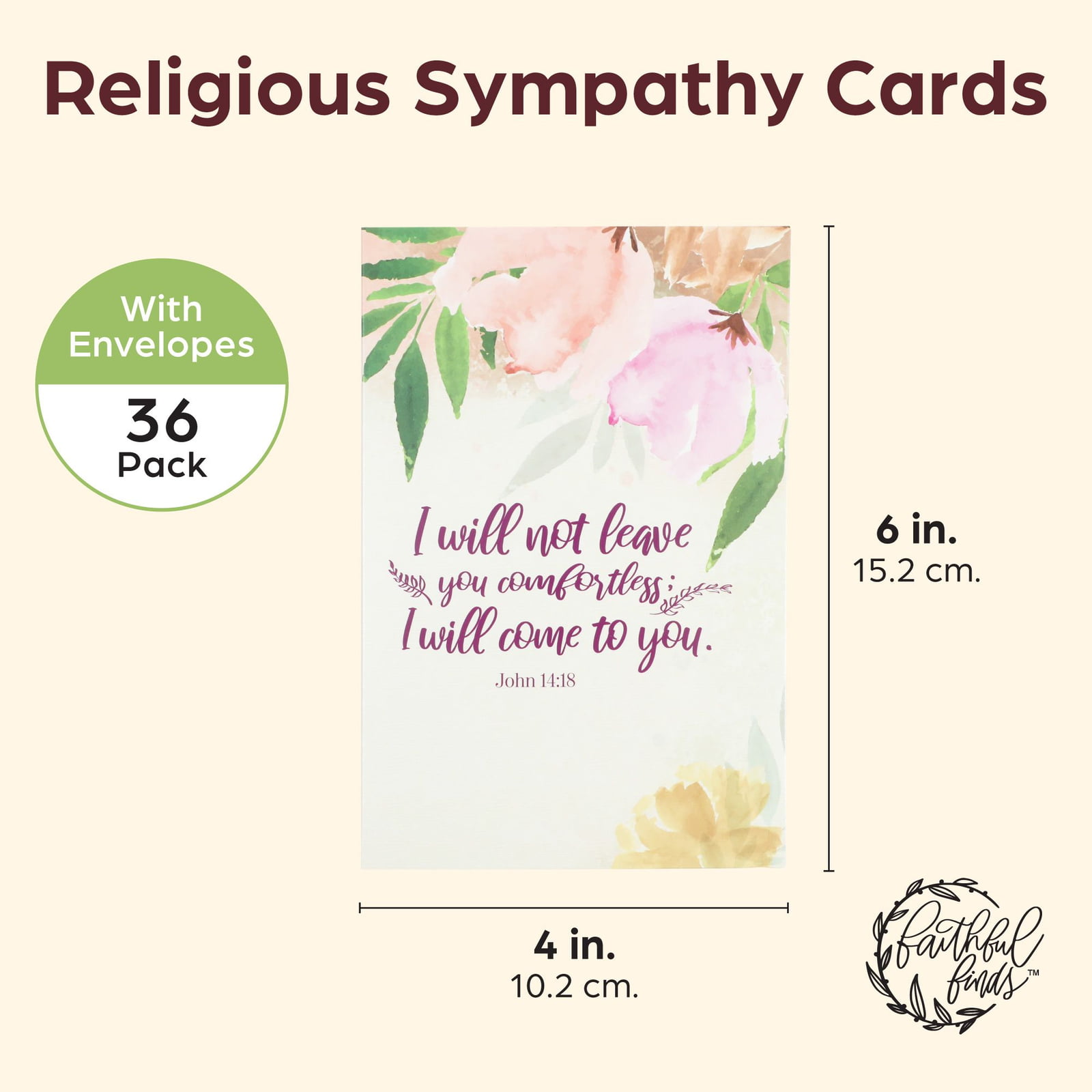 With Deepest Sympathy Card Envelope Included Sympathetic Verse