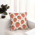 thumbnail image 6 of Pofeuu Hand Drawn Strawberry Print Double-sided plush pillowcase Square Throw Pillow Covers Pillows Cover for Living Room Bedroom Sofa Couch Cushion Cover（No pillow core）-26"x26", 6 of 7