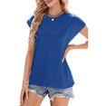 thumbnail image 3 of Womens Summer Tops Workout Shirts Colorful Blue M, 3 of 7