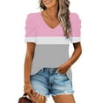 thumbnail image 2 of Blouses pour Femmes, Mode Décontractée Manches Courtes T-Shirt Ample Blouse Tops, 2 of 3