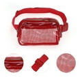 thumbnail image 3 of Unique Bargains 1 Pc Clear Style Running Waist Pack for Hiking Gym Clear Red TPU, 3 of 4