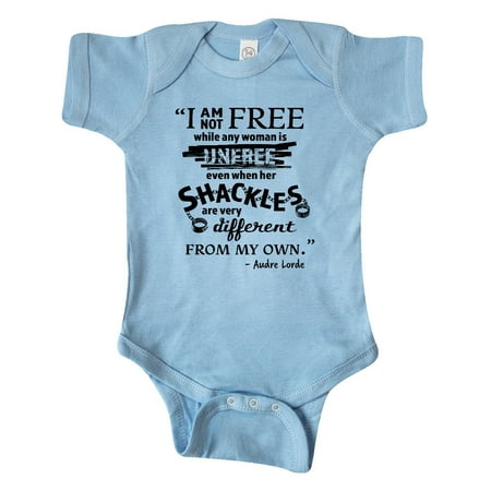 

Inktastic I Am Not Free... - Audre Lorde Quote Black History Month Gift Baby Boy or Baby Girl Bodysuit
