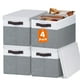 thumbnail image 1 of Cestas de almacenamiento Criusia extra grandes con tapas, paquete de 4 unidades, 3 litros, para C, 1 of 7