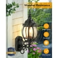 thumbnail image 4 of VIANIS Outdoor Wall Light, Black Exterior Porch Light Wall Mount, Modern Outside Lantern Lights for House, Dusk to Dawn Outdoor Sconce Lighting for Garage, Front Door Light Fixture Outdoor Wall Lamps, 4 of 7