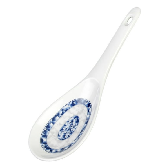 Excellante Blue Dragon Melamine Dinnerware Collection 1 1/2 oz., 8 1/4" x 2 3/4" Rice Ladle, Comes In Dozen