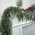 thumbnail image 6 of Waydress 1 Pcs 6Ft Christmas Cedar Garland Green Cedar Garland Faux Cedar Needles Garland For Home Fireplace Indoor Outdoor Holiday Party Decoration Artificial Flowers Easy To Use, 6 of 7