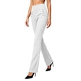 thumbnail image 6 of Pants for Women Solid-Color Yoga Golf Pant High-Waisted Stretch Slim-Fit Casual Pants with Pockets L, 6 of 9