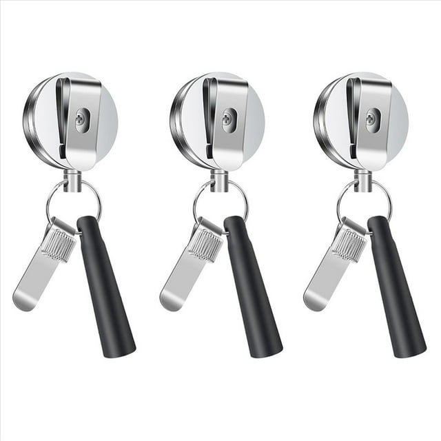 3 Paquete de Portalápices Retráctil de Alta Resistencia, Bolígrafo con Cordón Retráctil Universal para Carpinteros, Enfermeras y Camareras