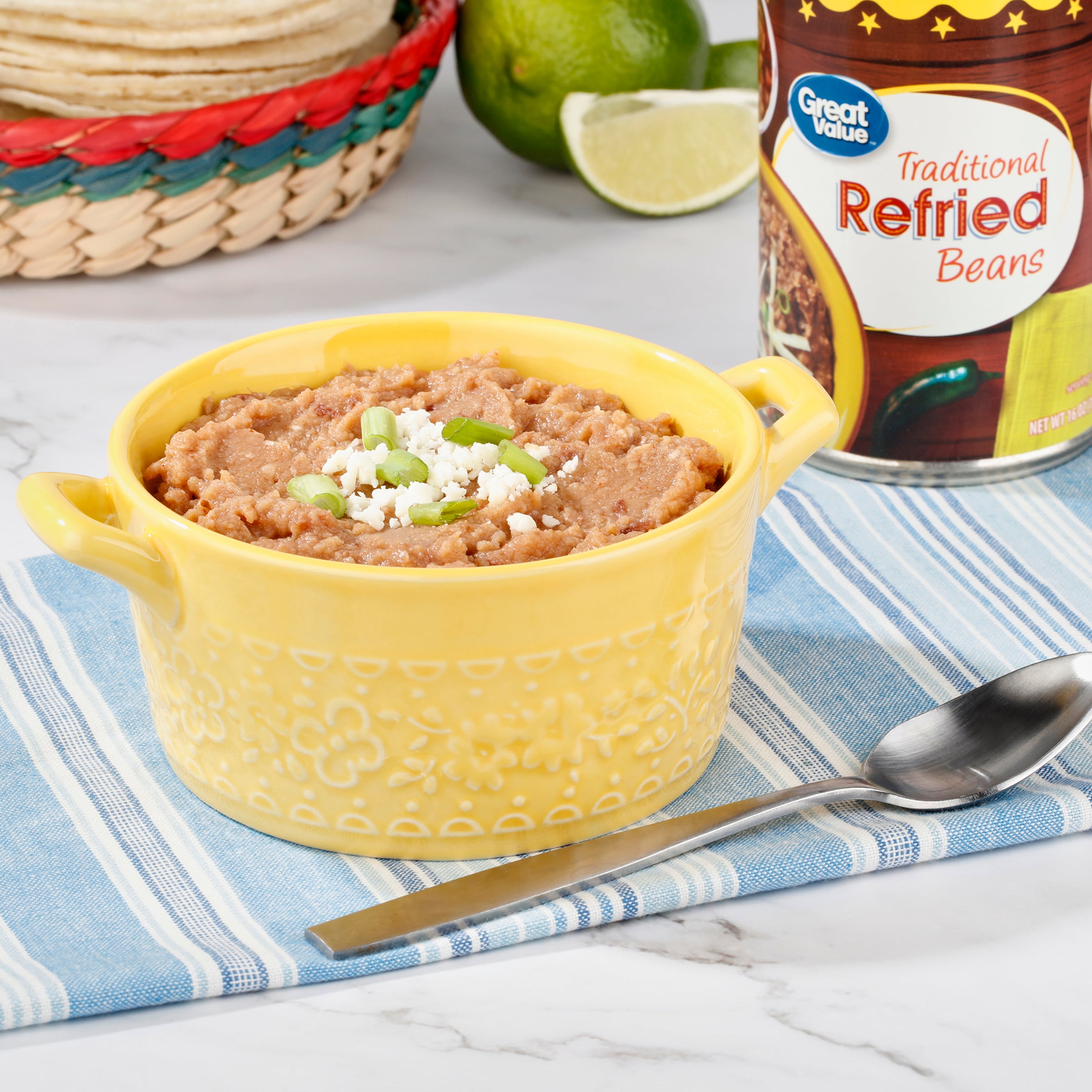 Great Value Traditional Refried Beans, 16 oz