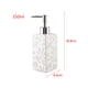 thumbnail image 2 of Dispensadores de jabón de cerámica for encimera cuadrada, 350ml/11,8oz, dispensadores de jabón de manos for cocina y baño, dispensador de loción, blanco, 2 of 7