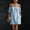 Blue women's off shoulder dress a1, variant on Women's Off Shoulder Short Sleeve High Low Mini Dresses Flowy Boho Solid Casual Swing Loose Beach Vacation Dress, Pink S