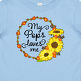 thumbnail image 4 of Inktastic My Pops Loves Me with Sunflower Wreath Boys or Girls Baby T-Shirt, 4 of 5
