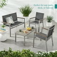 thumbnail image 4 of Best Choice Products 4-Piece Outdoor Textilene Patio Conversation Furniture Set w/ Loveseat, Table - Taupe/Charcoal, 4 of 9