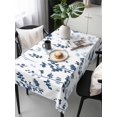 thumbnail image 6 of Blue Botanical Table Cloth, Waterproof Tablecloth for Rectangle Tables, Spring Floral Watercolor Leaf Reusable Washable Fabric Table Cover for Restaurant Kitchen Dining Tables 54"x108", 6 of 9