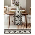thumbnail image 6 of Brown Beige Boho Burlap Cotton Table Runner 13x72 Inches Long, Abstract Southwestern Ethnic Geometric Farmhouse Table Runners, Outdoor Dining Tablecloths Decor for Baby Shower/Party/Wedding, 6 of 6