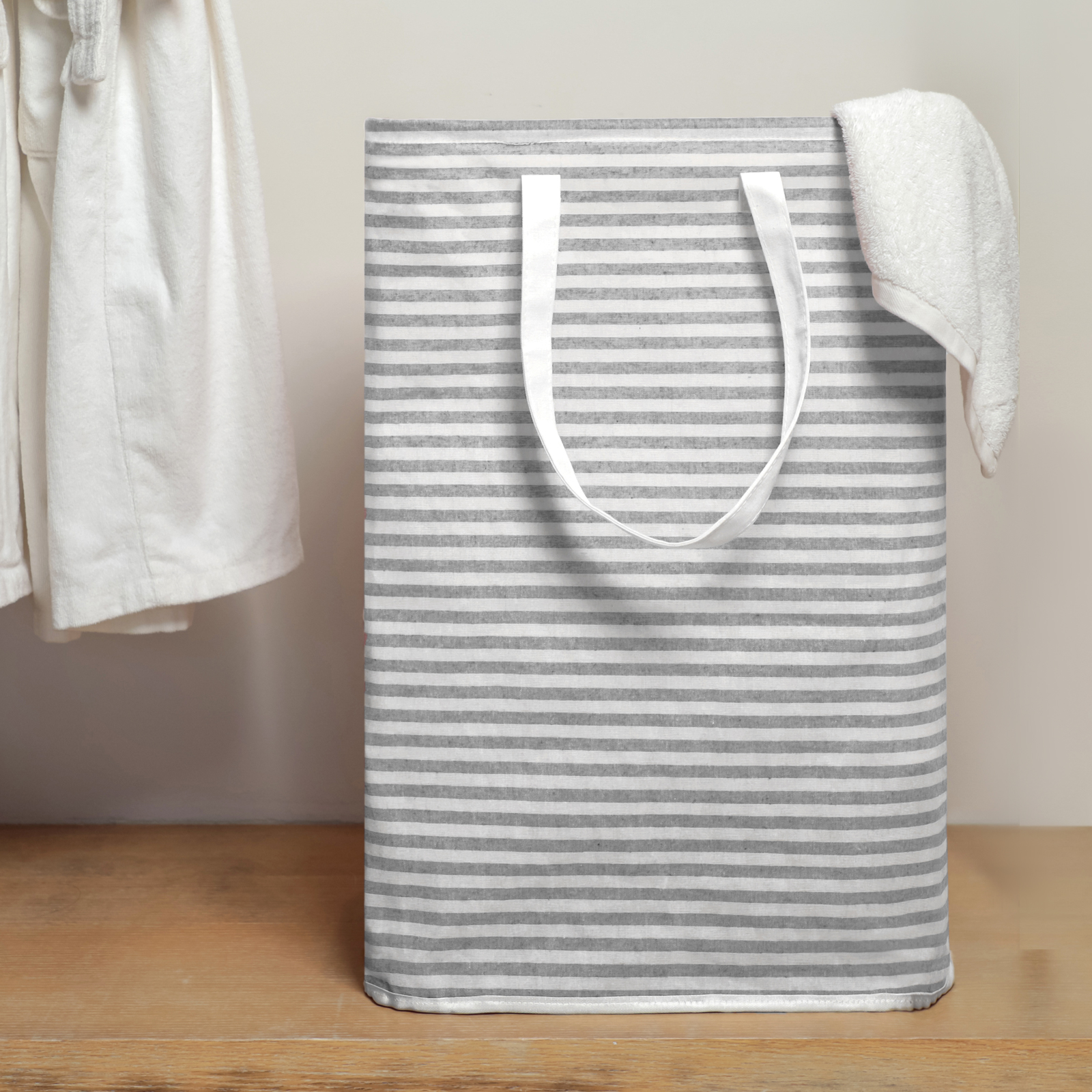 DOKEHOM Freestanding Laundry Hamper 80L, Gray photo 7