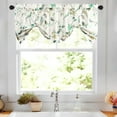 thumbnail image 3 of VOGOL One Panel Birds and Floral Pattern Tie-up Valance, Curtain Shades for Bathroom Kitchen, Pocket Top, 52x18 inch, Green, 3 of 7