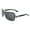 Gunmetal Black (Black), variant on Womens Designer Style Sunglasses Semi-rimless Shield UV400 Gunmetal Black, Black