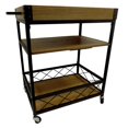 thumbnail image 3 of Benzara Wood and Metal Bar Cart, 3 of 8