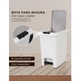 thumbnail image 5 of Cubo de Basura con Tapa AGBOX 8 Litros Color Blanco, 5 of 5