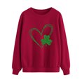 thumbnail image 4 of xixinqiwan Women's St. Patrick's Day Hooded Sweatshirts,Irish Long Sleeve Shirts Shamrocks Plus Size T Shirt for Women Men Clover Sweatshirt Red M, 4 of 6