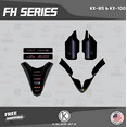 thumbnail image 2 of Kalair GFX Graphics Kit for Kawasaki KX100 (2014-2021) Fh Series, 2 of 5
