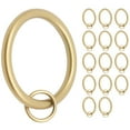 thumbnail image 2 of Meriville  1.5-Inch Inner Diameter Metal Curtain Rings with Eyelets Gold - Set  of 14, 2 of 5