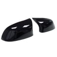 thumbnail image 2 of Phyun Glossy Black Side Mirror Cover Cap Trim M Style For BMW F15 F16 X5 X6 2014-2018, 2 of 5