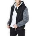 thumbnail image 5 of Warm Winter Heavyweight Fleece Hoodies for Men Chic Full Zip up Sweatshirt Long Sleeve Lined Active Jackets with Pockets, 5 of 8
